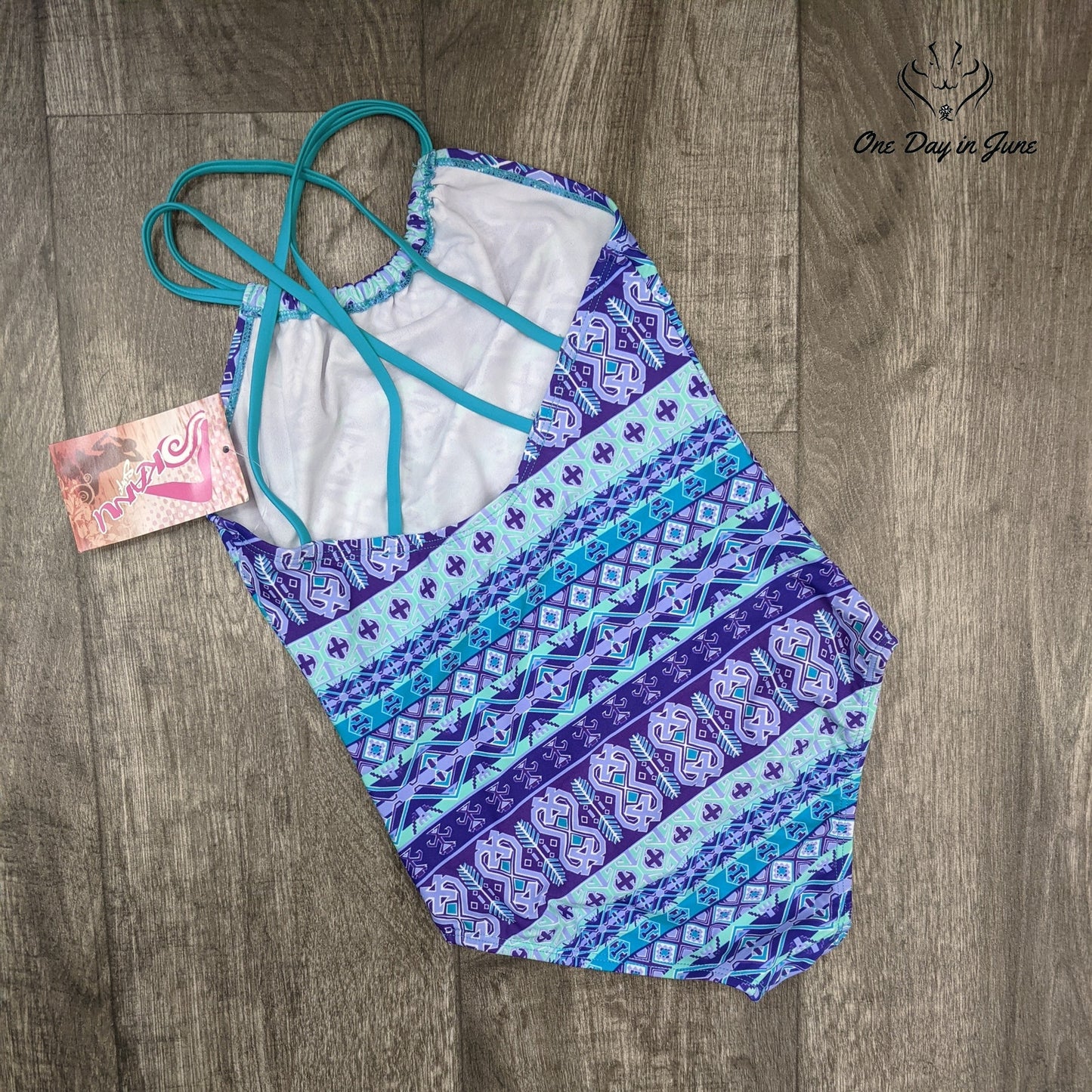 Kanu Surf Jasmine Beach One Piece Swimsuit Size 7