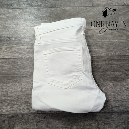 AG Adriano Goldschmied Prima Cigarette Ankle Jeans White NWT Size 0 (25)