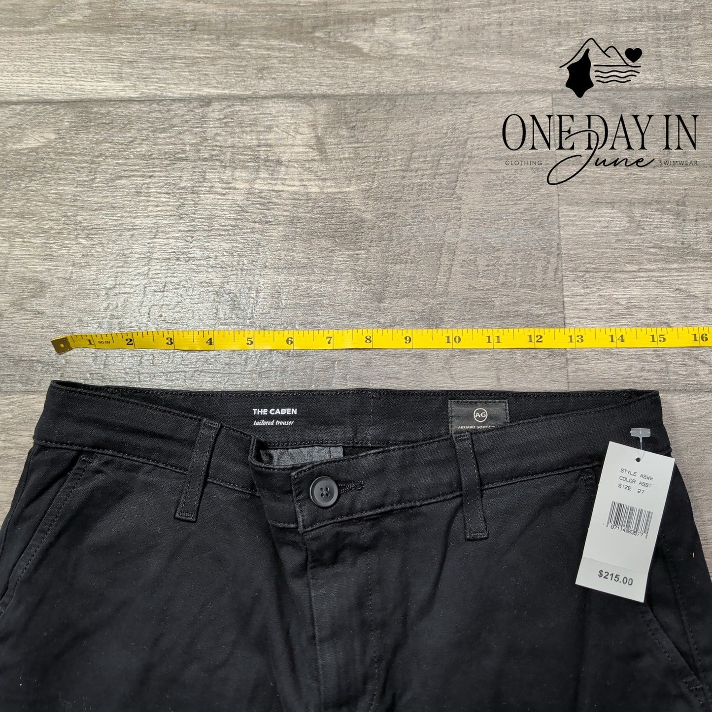 AG Adriano Goldschmied The Caden Tailored Trouser Black NWT $215 Size 4 (27)