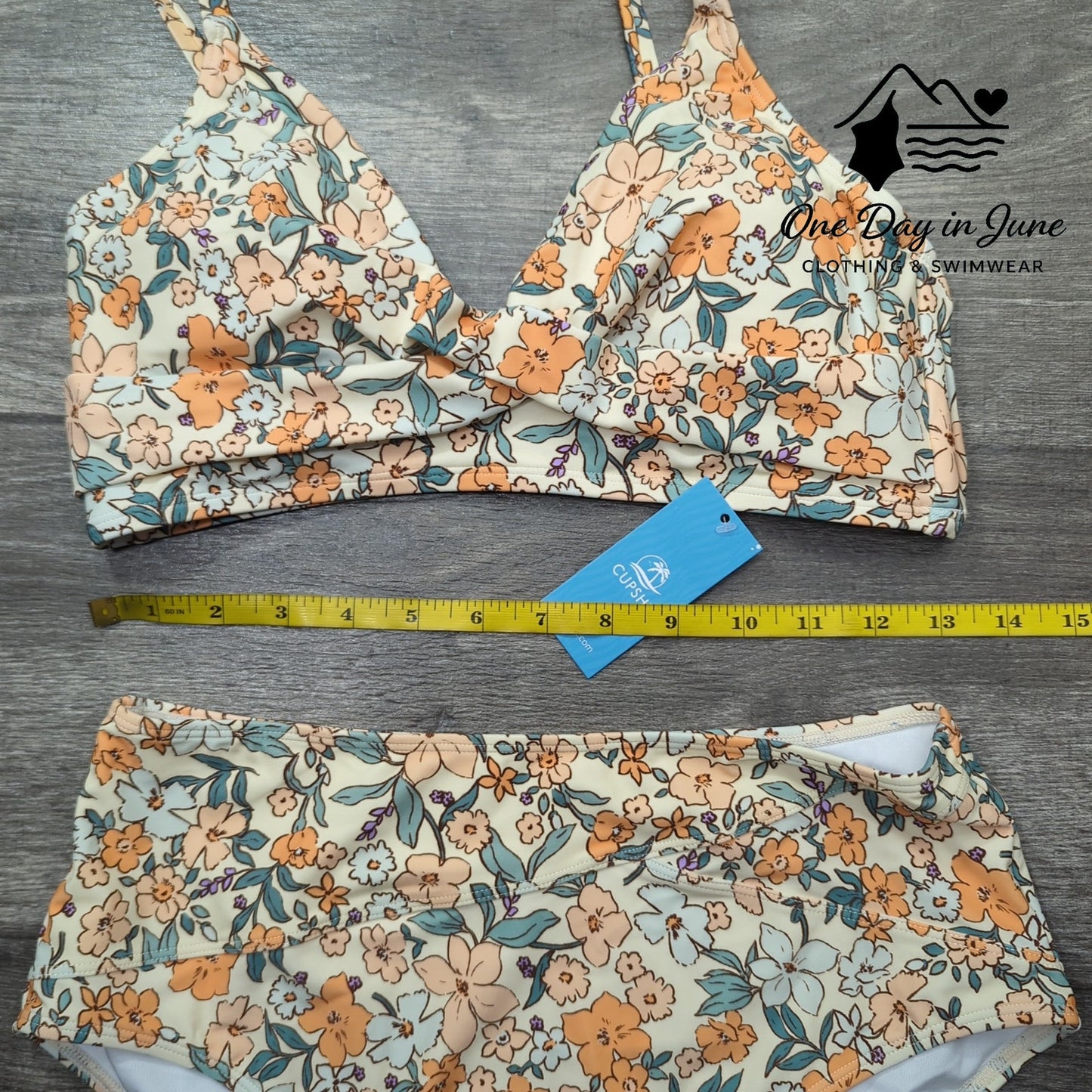Cupshe Cross Front High Cut Bikini Swimsuit Size M