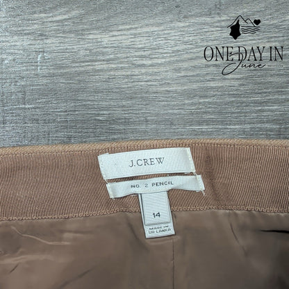 J.Crew No.2 Pencil Wool Skirt Size 14