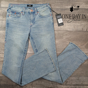True Religion Becca Mid Rise Flap Bootcut Jeans Size 4 (27)