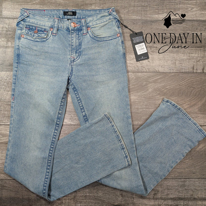 True Religion Becca Mid Rise Flap Bootcut Jeans Size 4 (27)