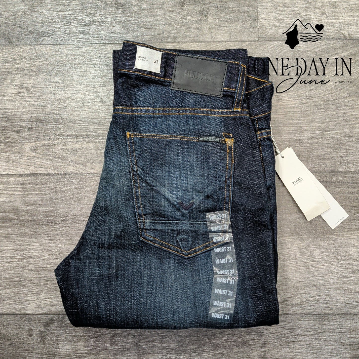Hudson Blake Slim Straight Jeans Size 31X34