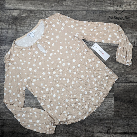 Liz Claiborne Keyhole Long Sleeve Top Size 2X