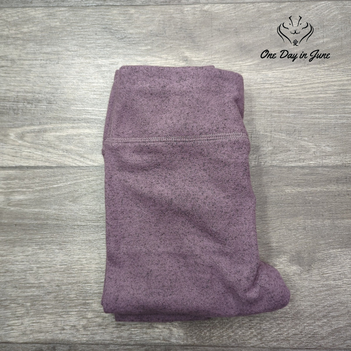 R+R The High Waisted Brushed Leggings Purple Heather NWT Size L