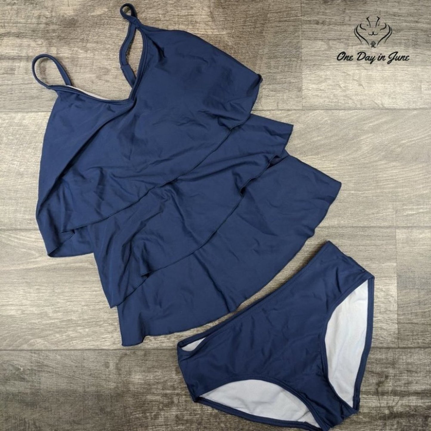 GRND Flounce High Waisted Tankini Size S