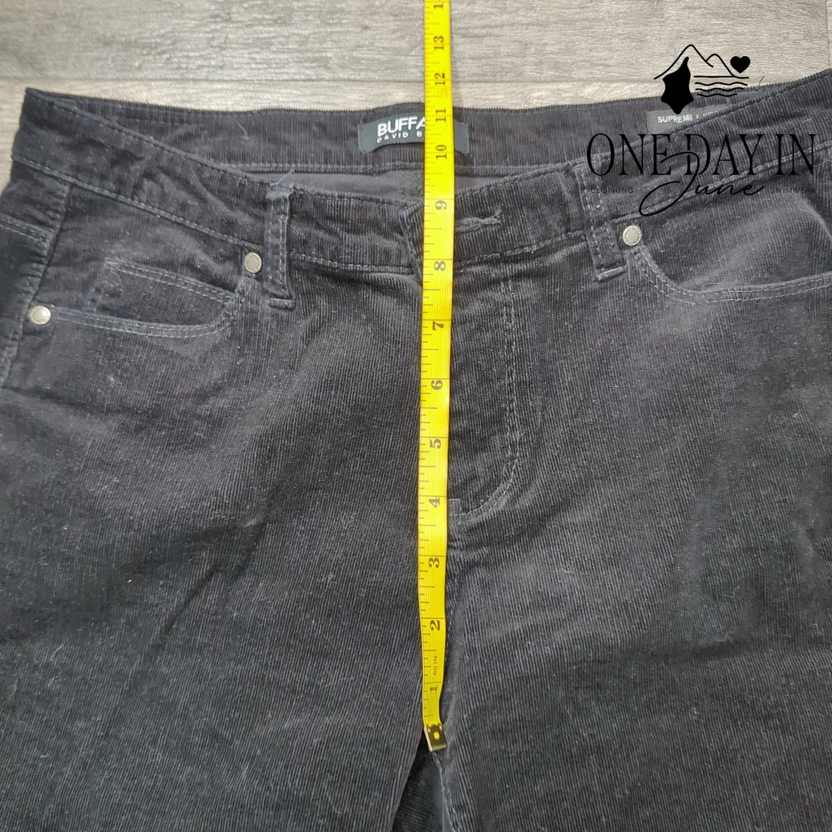 Buffalo David Bitton Supreme Mid Rise Skinny Corduroy Pants Black NWT Size 8