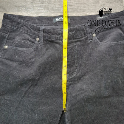 Buffalo David Bitton Supreme Mid Rise Skinny Corduroy Pants Black NWT Size 8