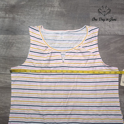 St. John's Bay Striped Tank Top Size L