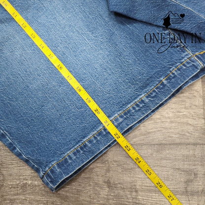 Lane Bryant Mid Rise Boyfriend Bermuda Denim Shorts Size 20