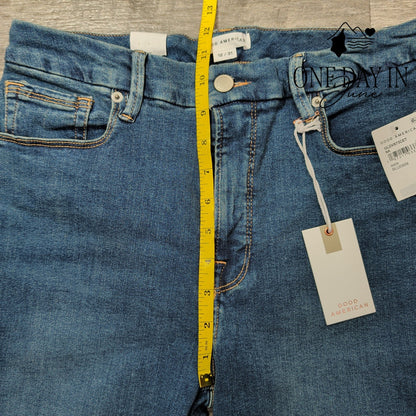Good American Good Legs Skinny Jeans Blue Mid Rise NWT Size 12