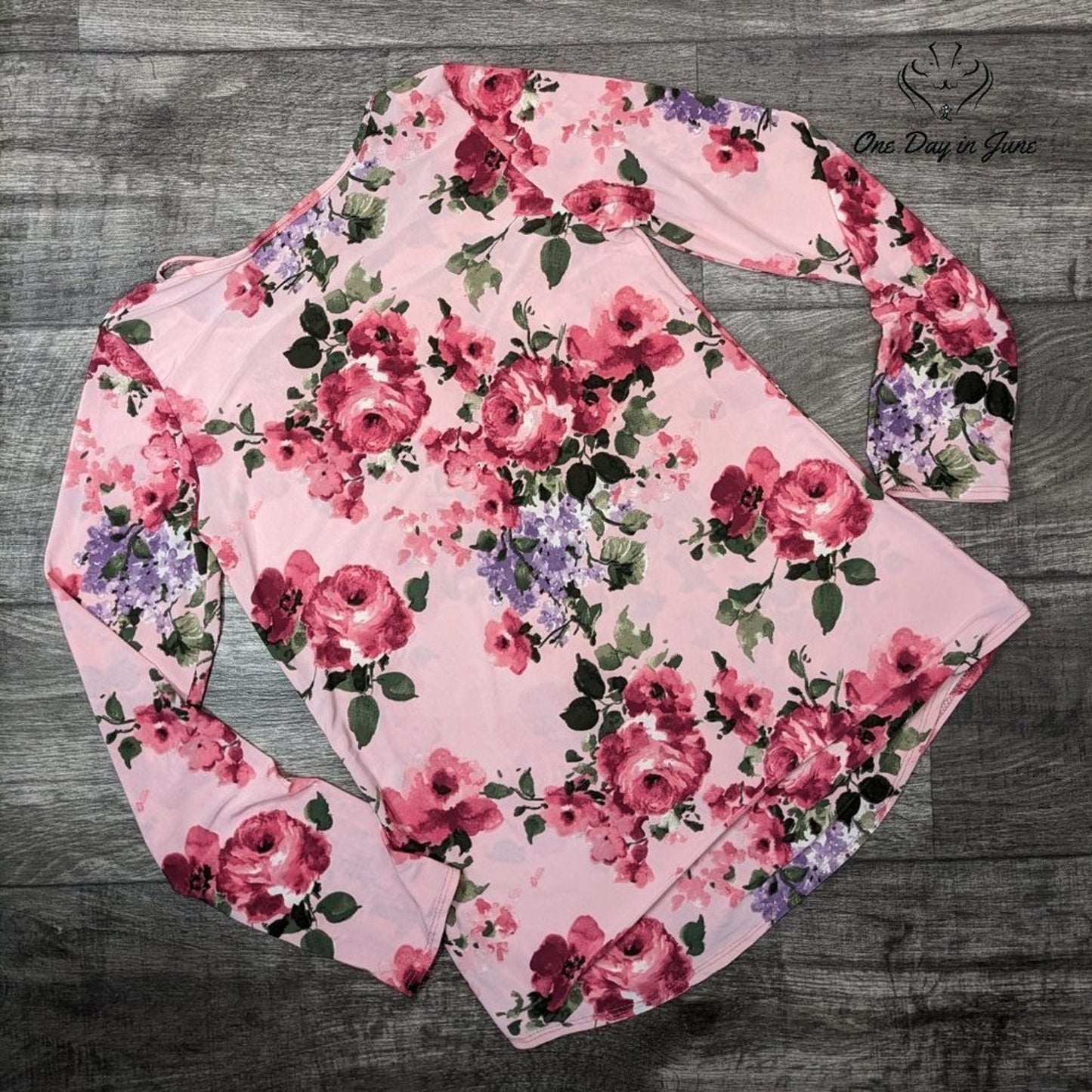 Star Vixen Long Sleeve Floral Blouse Size L