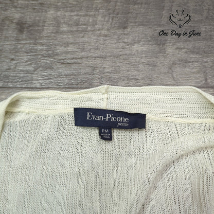 Evan Picone Petite Long Sleeve Cardigan Size PM