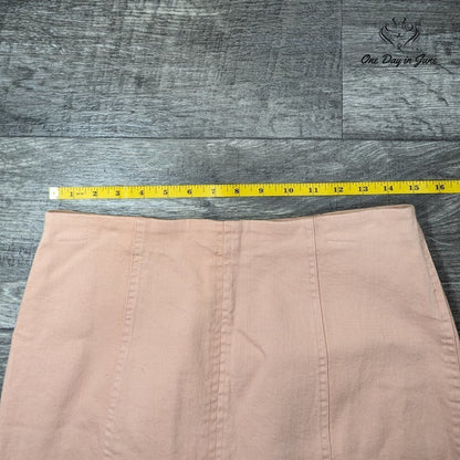 Altar'd State Mini Skirt Blush Pink Peach Paneled Back Zip NWT Size L