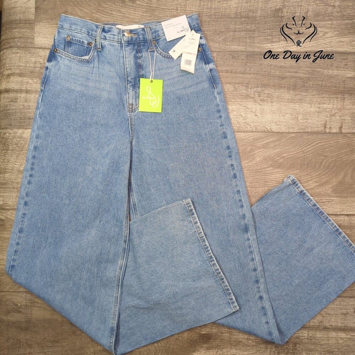 Sam Edelman Bianka High Rise Vintage Wide Leg Jeans Size 27 (4)