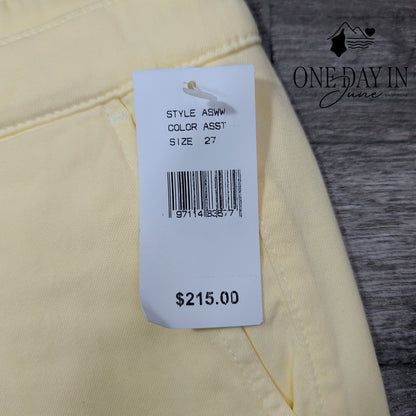 AG Adriano Goldschmied The Caden Tailored Trouser Pants Yellow NWT Size 4 (27)