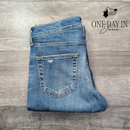 AG Adriano Goldschmied Ex-Boyfriend Slim Slouchy Jean Distressed NWT $215 Size 4
