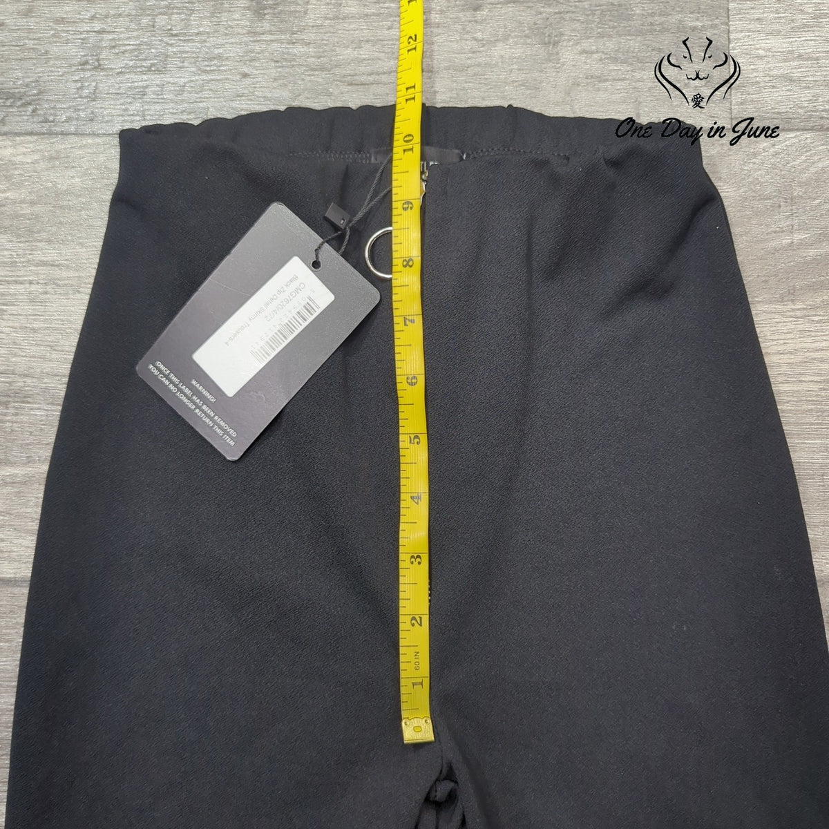 Prettylittlething Zip Front High Rise Skinny Trouser Pants Black NWT Size 4