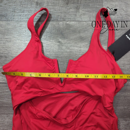 Meyeeka V Wire Cut Out One Piece Swimsuit Size M