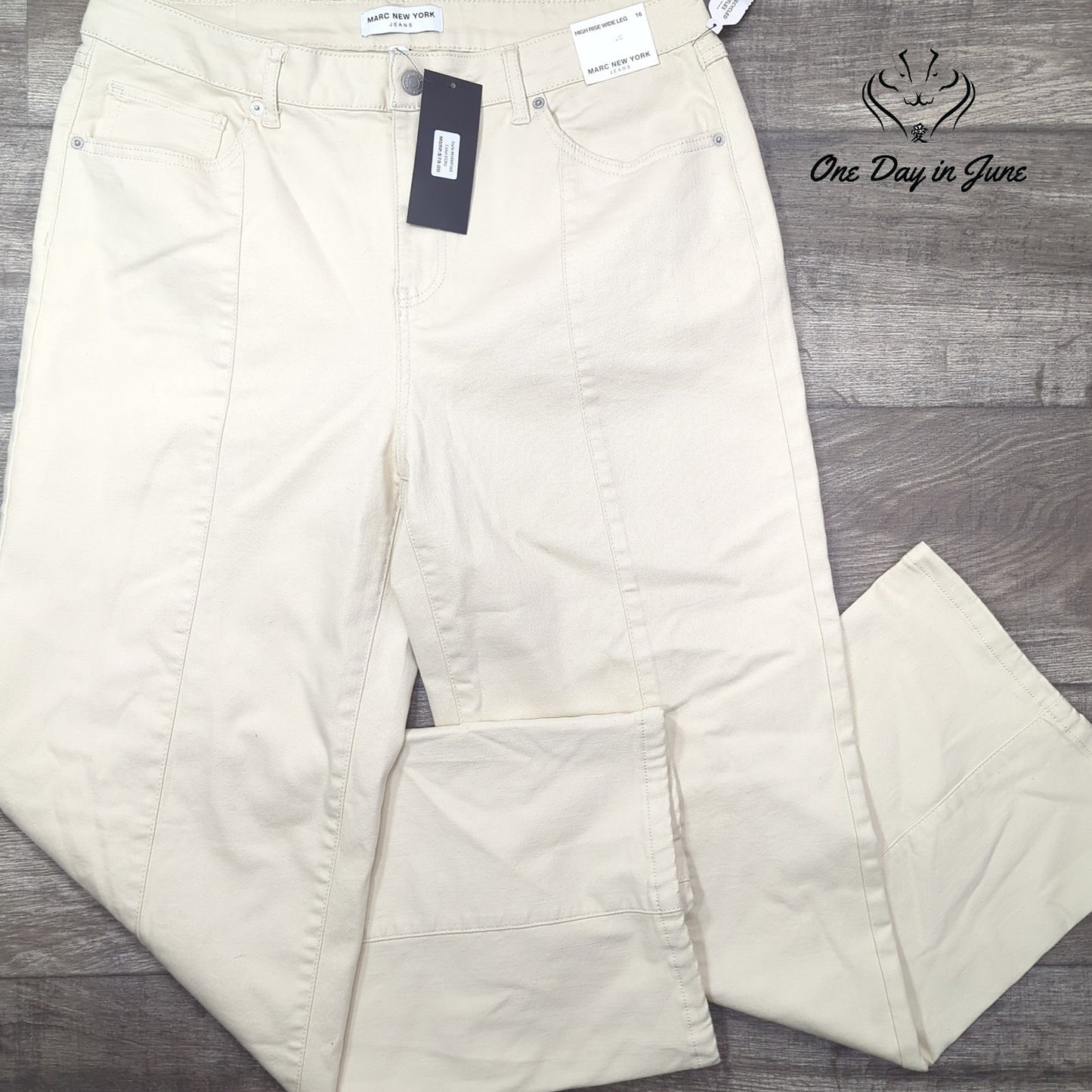 Marc New York High Rise Wide Leg Jeans Size 16