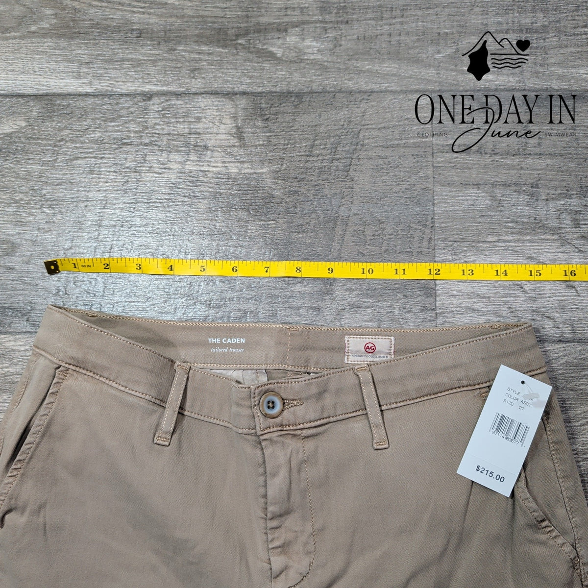 AG Adriano Goldschmied The Caden Tailored Trouser Pants Taupe NWT $215 Size 4