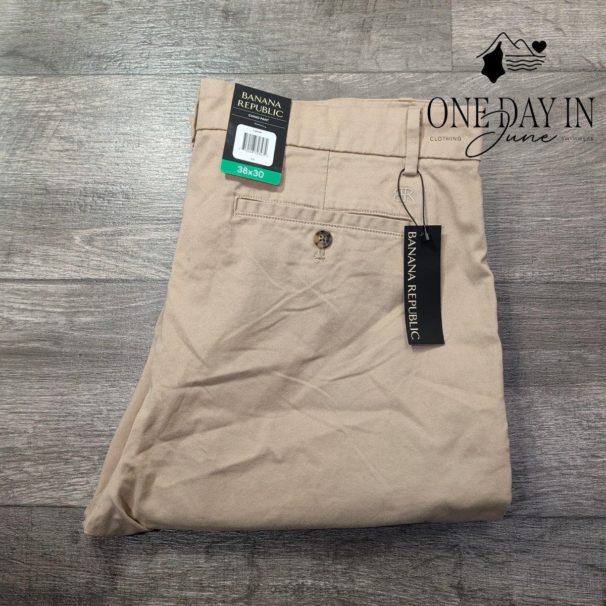 Banana Republic Chino Pants Tan Khaki Flat Front NWT Size 38X30