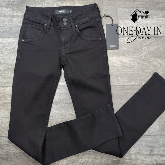 Hudson Collin Mid Rise Skinny Jeans Black Size NWT $205 Size 23 (00)