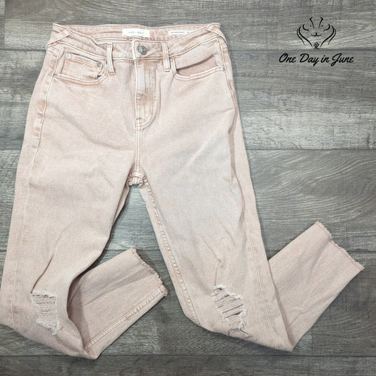 Cleo + Wolf High Rise Straight Distressed Jeans Size 28 (6)