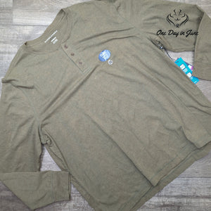 Saddlebred Henley Shirt Olive Green Long Sleeve Stretch NWT Size XXL