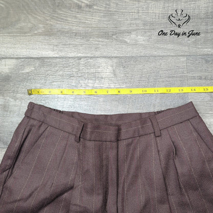 Chadwick's Petite Pin Striped Wool Pants Size 8P