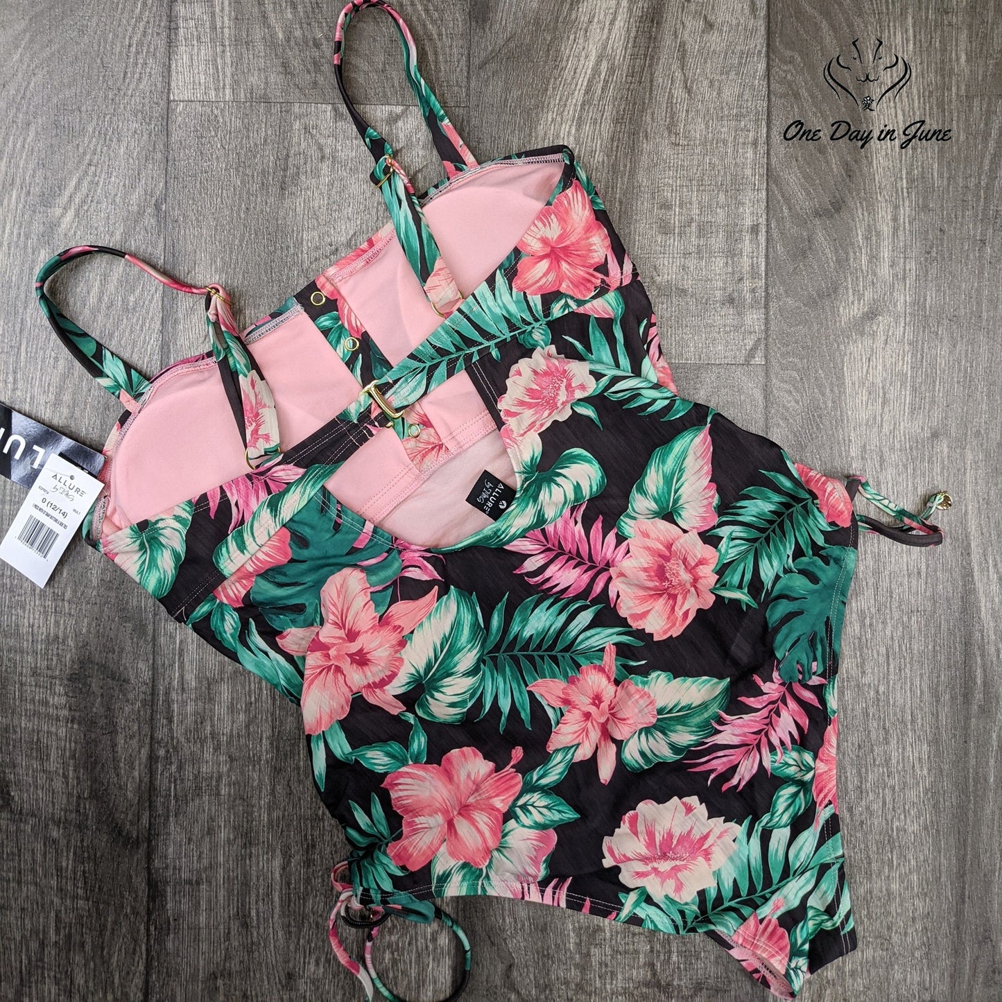 Allure Floral One Piece Swimwear Size 12/14