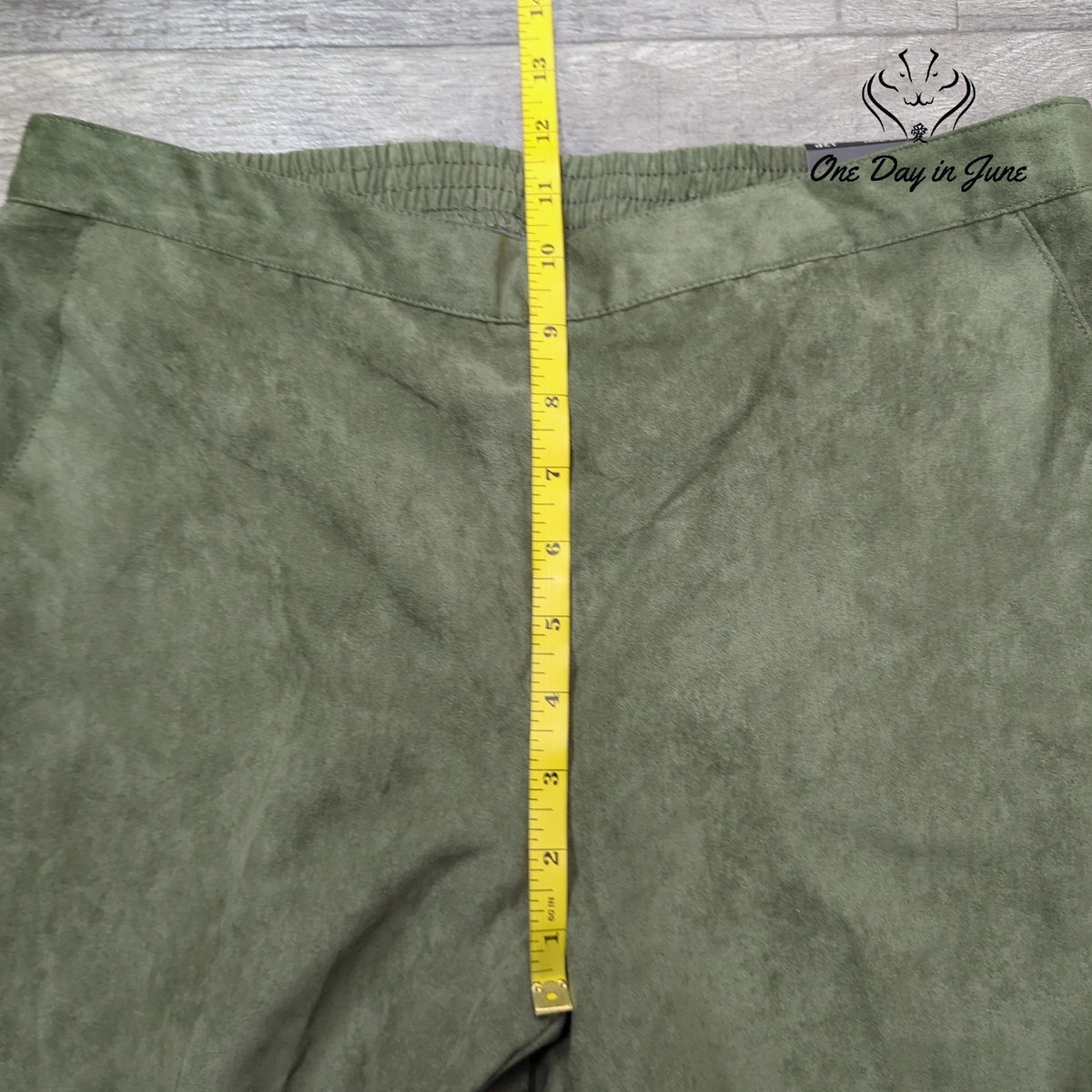 Alfred Dunner Classic Fit Pants Olive Green Comfort Waist NWT Size 12P