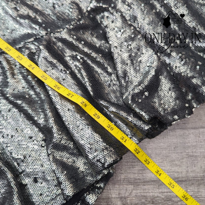 Free People Manuka Sequin Mini Dress Gunmetal Silver NWT $168 Size M