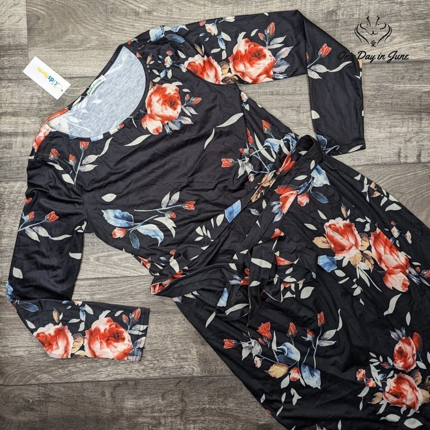 Kidsform Long Sleeve Maxi Dress Size M