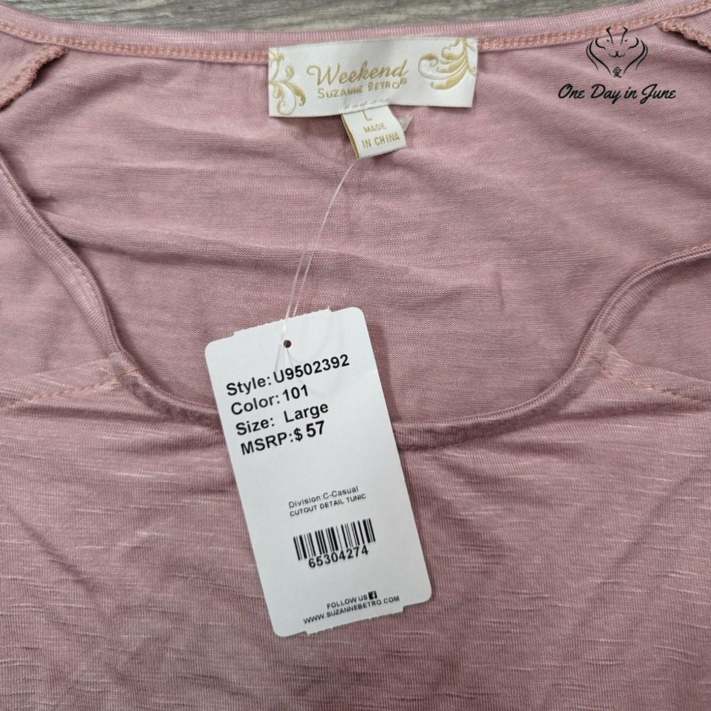 Weekend Suzanne Betro Short Sleeve Tee Shirt Size L