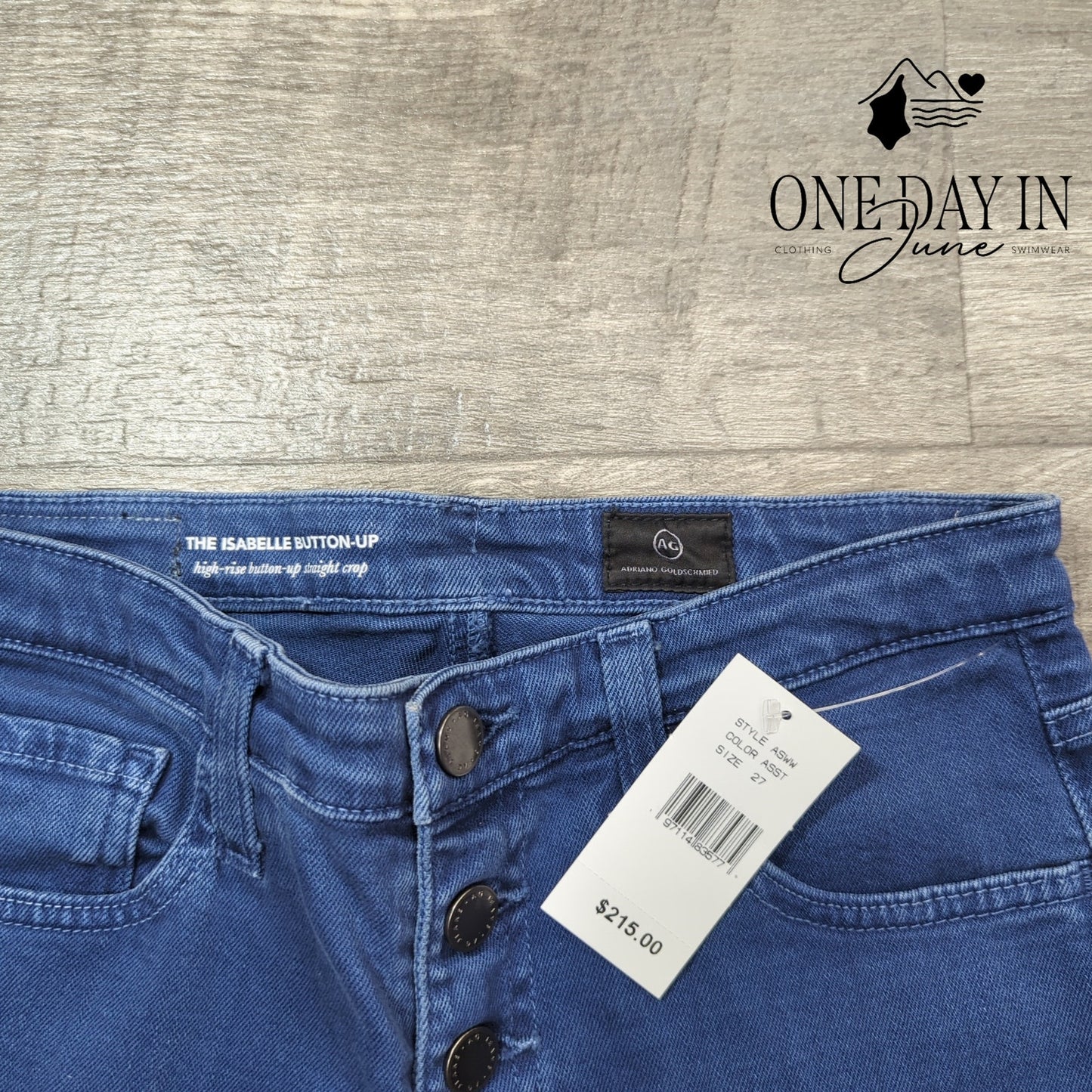 AG Adriano Goldschmied The Isabelle Button Up Jeans Size 27 (4)