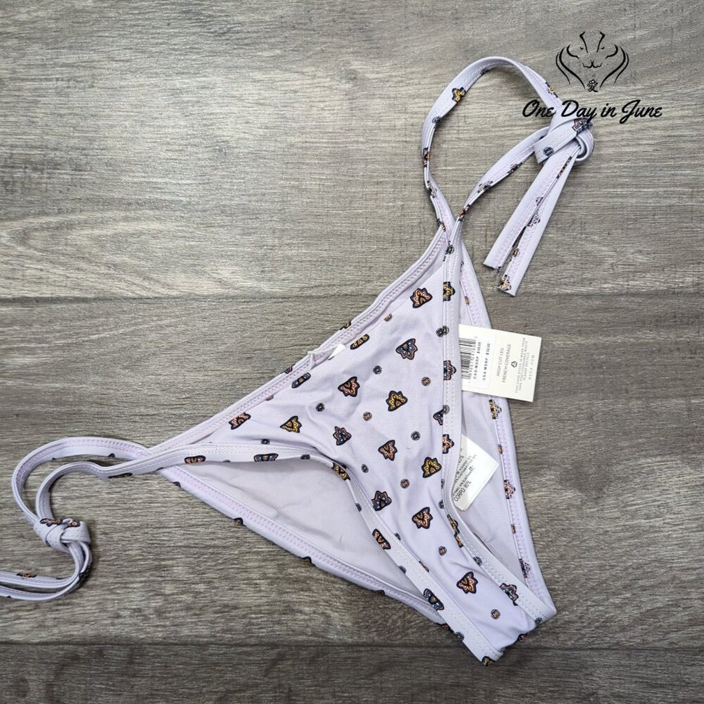 RVCA Foulard French Tie Side Bikini Bottom Size XS