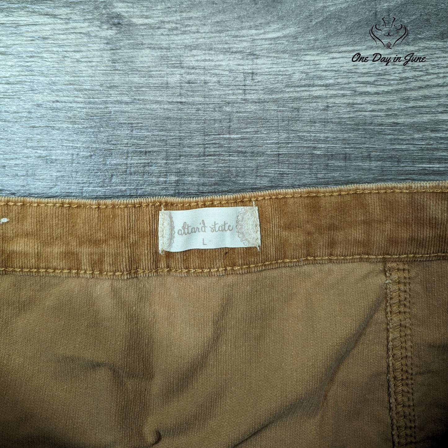 Altar'd State Snap Front Corduroy Skirt Size L