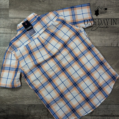Chaps Easy Care Short Sleeve Button Front Shirt Size S
