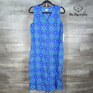 Liz Claiborne Linen Sleeveless Button Front Dress Size S