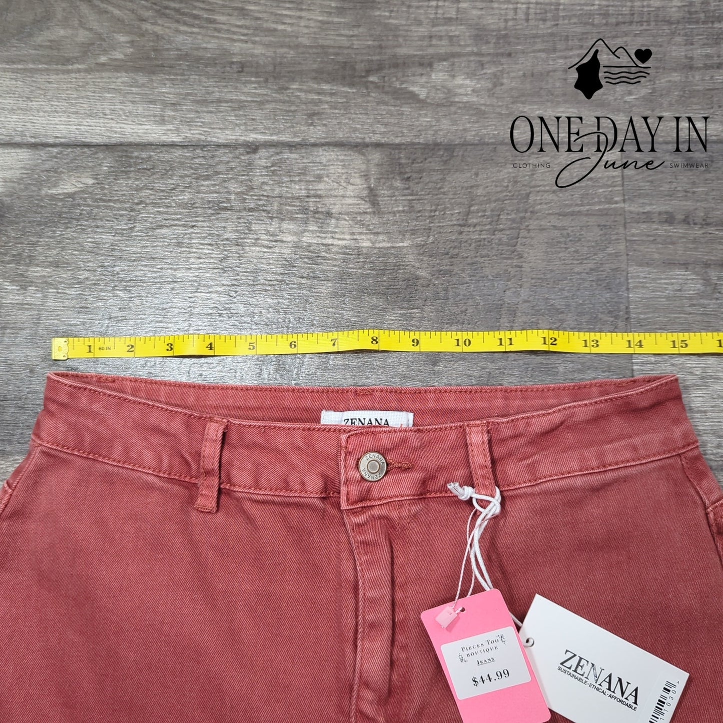 Zenana Wide Leg Crop Jeans Size M