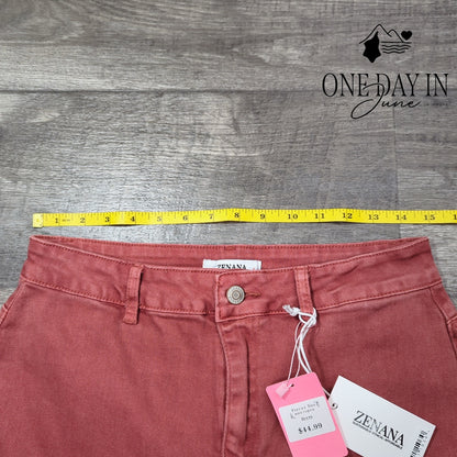 Zenana Wide Leg Crop Jeans Size M