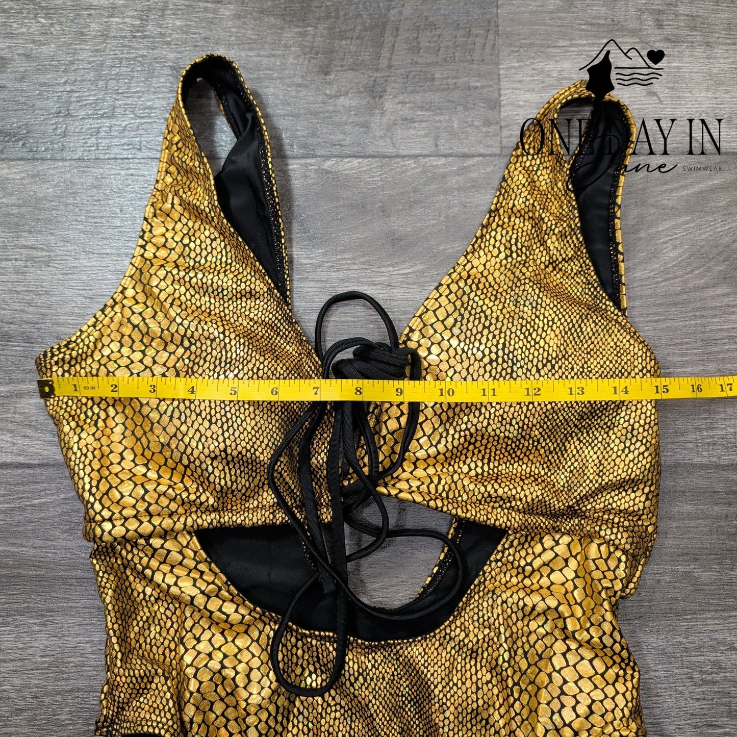 Soly Hux Deep V Tie Wrap Cheeky One Piece Swimsuit Size M
