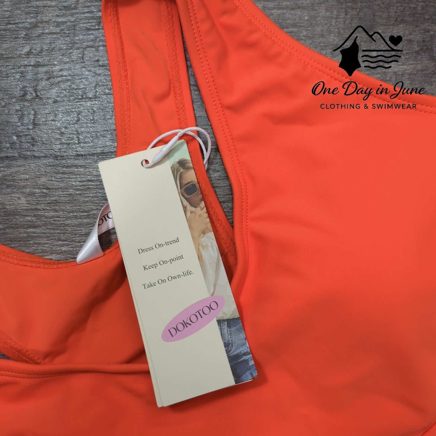 Dokotoo Crop Top High Waist Bikini Swimsuit Size M