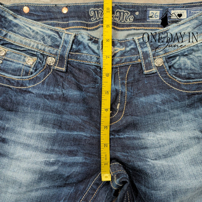 Miss Me Mid Rise Easy Boot Jeans Size 2 (26)