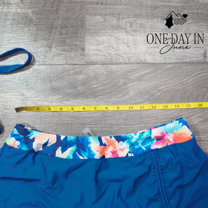 Yonique Skirted Tankini Swimsuit Size L