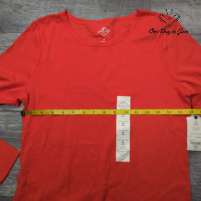 St. John's Bay Long Sleeve Crew Neck Tee Short Size S