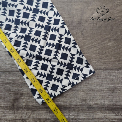 J.Crew Toothpick Skinny Ankle Jeans Navy White Geometric Print Size 2
