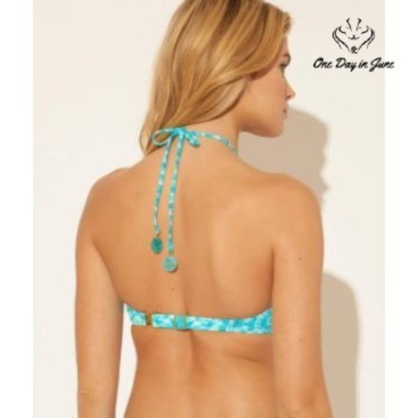 Bleu Rod Beattie Halter Bandeau Bikini Top Size 4